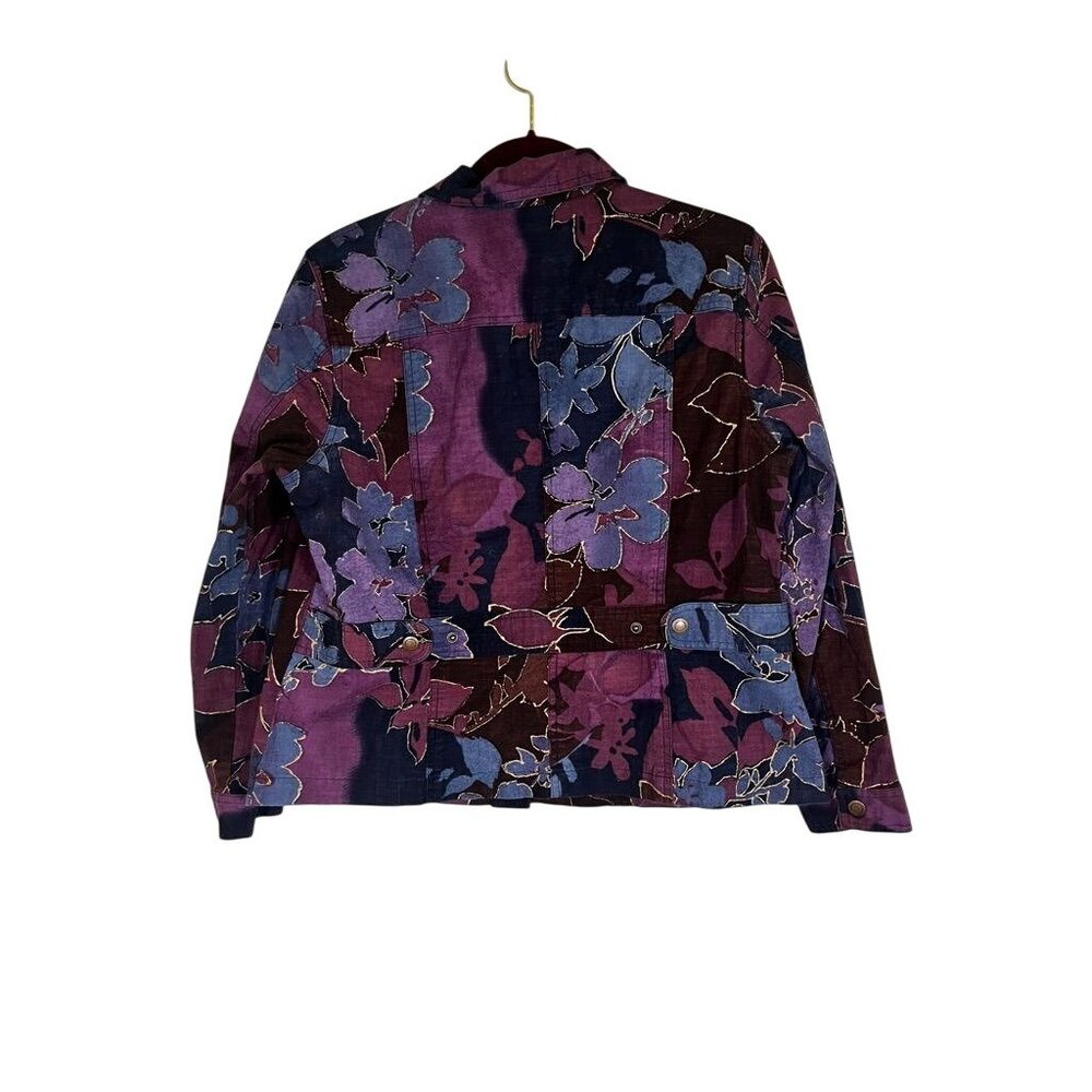Coldwater Creek Floral Jacket P14 Colorful Western Boho Preppy Cottage Earthy - Picture 3 of 10